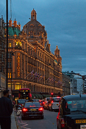 Harrod's in Evening