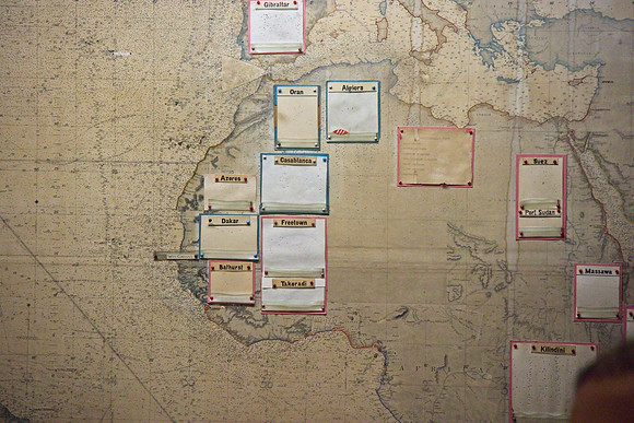 Churchill War Rooms Ship Movement Map
