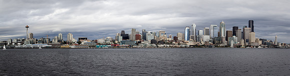 Seattle Skyline From Ferry