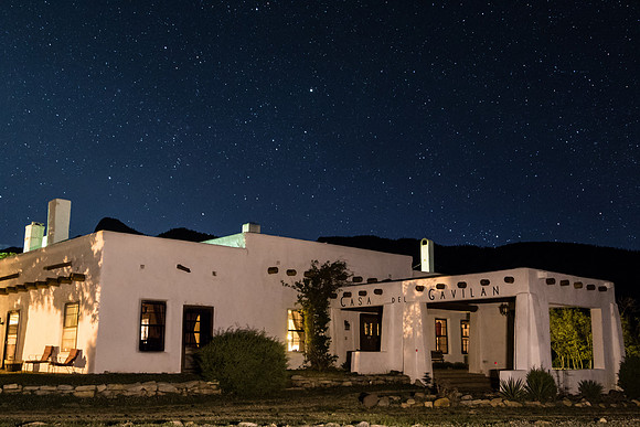 Light-painted Casa and Stars